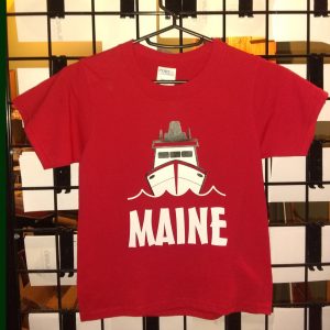 Maine Boat Youth T-Shirt Front