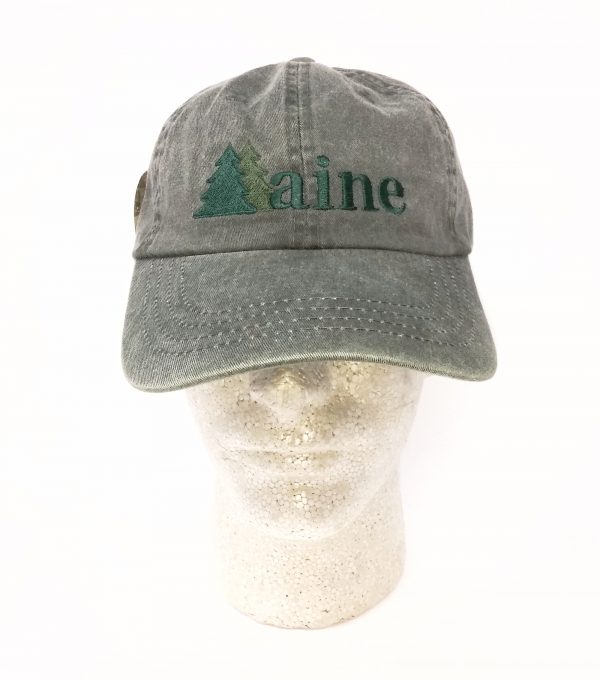 Maine Pine Trees Hat Front